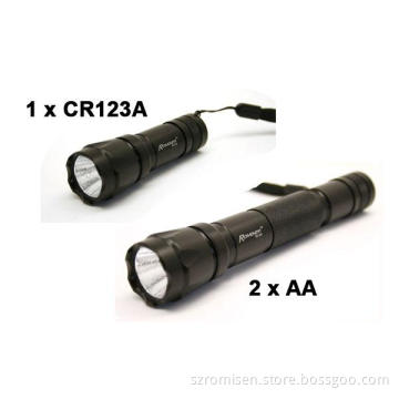 Romisen RC-N3 100 lumens CREE XR-E Q3 LED flashlight(1*CR123 & 2* AA batteries)